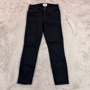 PAIGE Verdugo Crop Black Skinny Jeans Womens Size 28‎ Denim Casual School